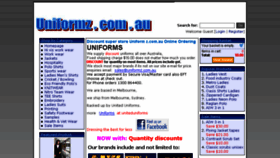 What Uniformz.com.au website looked like in 2013 (10 years ago)