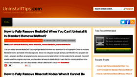 What Uninstalltips.com website looked like in 2014 (10 years ago)