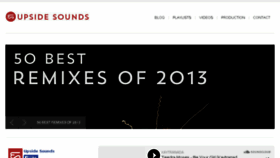 What Upsidesounds.com website looked like in 2014 (10 years ago)