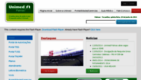 What Unimedpalmas.com.br website looked like in 2014 (9 years ago)