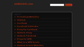 What Unblockit.com website looked like in 2014 (9 years ago)