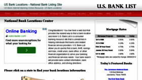 What Usbanklist.com website looked like in 2014 (9 years ago)