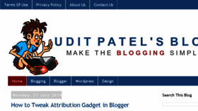 What Uditpatel.com website looked like in 2014 (9 years ago)