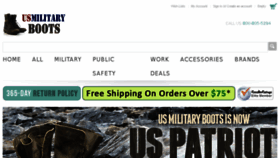What Usmilitaryboots.com website looked like in 2014 (9 years ago)