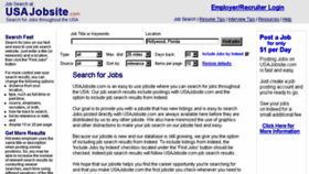What Usajobsite.com website looked like in 2014 (9 years ago)