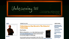 What Unlearning101.com website looked like in 2015 (9 years ago)