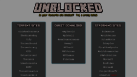 What Unblocked.ws website looked like in 2015 (9 years ago)