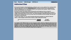 What Unblockedsites.org website looked like in 2015 (9 years ago)
