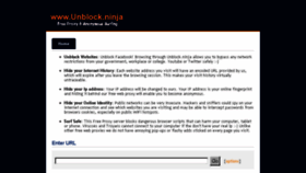 What Unblock.ninja website looked like in 2015 (9 years ago)