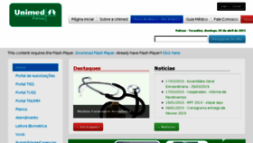 What Unimedpalmas.com.br website looked like in 2015 (9 years ago)