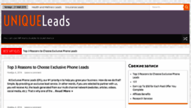 What Uniqueleads.com website looked like in 2015 (8 years ago)