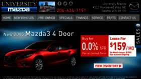 What Umazda.com website looked like in 2015 (8 years ago)