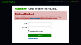 What Uber.pagerduty.com website looked like in 2015 (8 years ago)