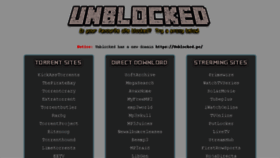 What Unblocked.bz website looked like in 2015 (8 years ago)