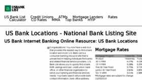 What Usbanklist.com website looked like in 2015 (8 years ago)