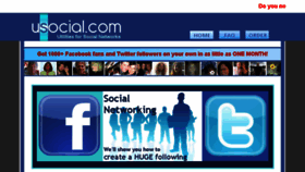 What Usocial.com website looked like in 2016 (8 years ago)