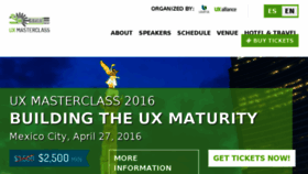 What Uxmasterclass.com website looked like in 2016 (8 years ago)