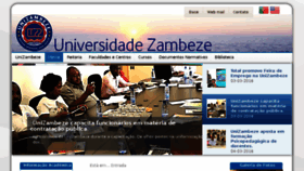 What Unizambeze.ac.mz website looked like in 2016 (8 years ago)