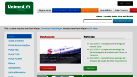 What Unimedpalmas.com.br website looked like in 2016 (8 years ago)