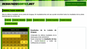 What Uruguay.resultadosorteo.net website looked like in 2016 (8 years ago)