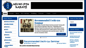What Uechi-ryu.com website looked like in 2016 (7 years ago)