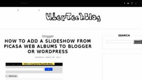 What Ubertechblog.com website looked like in 2016 (8 years ago)