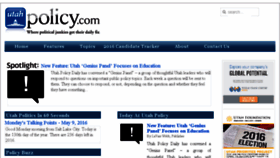 What Utahpolicy.com website looked like in 2016 (7 years ago)