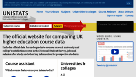 What Unistats.com website looked like in 2016 (7 years ago)