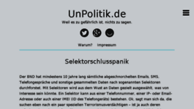 What Unpolitik.de website looked like in 2016 (7 years ago)