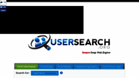What Usersearch.net website looked like in 2016 (7 years ago)