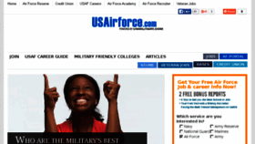 What Usairforce.com website looked like in 2016 (7 years ago)