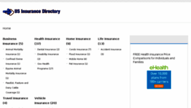What Usinsurancedirectory.com website looked like in 2016 (7 years ago)