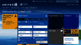 What United.com website looked like in 2016 (7 years ago)