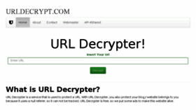 What Urldecrypt.com website looked like in 2016 (7 years ago)