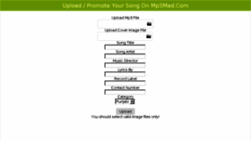 What Upload.mp3mad.com website looked like in 2016 (7 years ago)