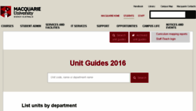 What Unitguides.mq.edu.au website looked like in 2016 (7 years ago)