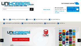 What Unihobbies.co.za website looked like in 2016 (7 years ago)