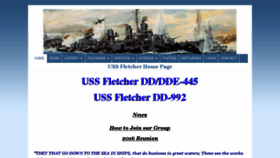 What Ussfletcher.org website looked like in 2016 (7 years ago)