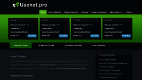 What Usenet.pro website looked like in 2016 (7 years ago)