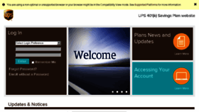 What Upssavings.csplans.com website looked like in 2016 (8 years ago)