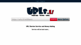 What Urls.li website looked like in 2016 (7 years ago)