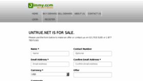 What Untrue.net website looked like in 2016 (7 years ago)