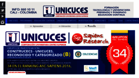 What Unicuces.edu.co website looked like in 2016 (7 years ago)