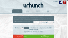 What Urhunch.com website looked like in 2016 (7 years ago)