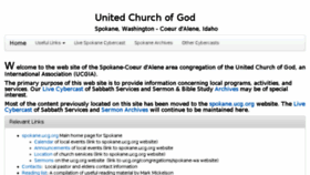 What Ucg-spokane.org website looked like in 2016 (7 years ago)