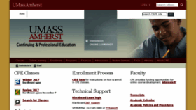 What Umassulearn.net website looked like in 2016 (7 years ago)
