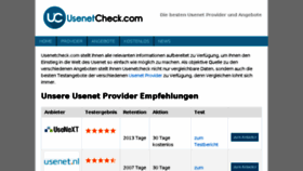 What Usenetcheck.com website looked like in 2016 (7 years ago)