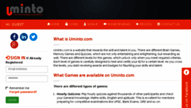 What Uminto.com website looked like in 2016 (7 years ago)