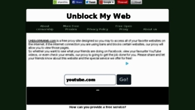 What Unblockmyweb.com website looked like in 2016 (7 years ago)