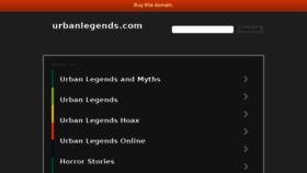 What Urbanlegends.com website looked like in 2016 (7 years ago)